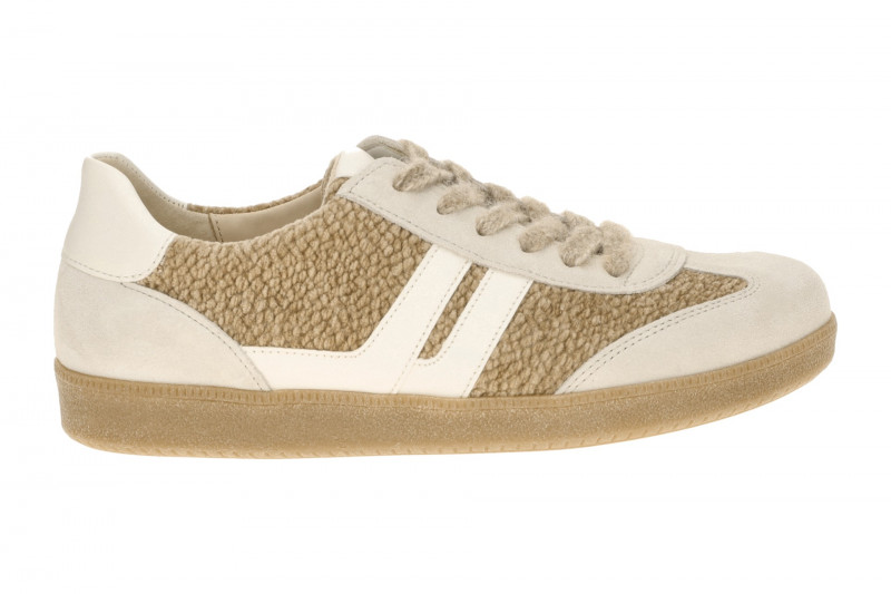 Gabor Schuhe Retro-Sneakers grau beige Fell 6011.01.011