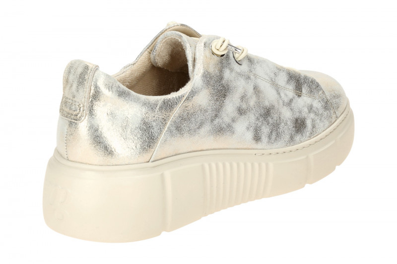 Paul Green Sneaker Keil Schuhe silber grau metallic 5418