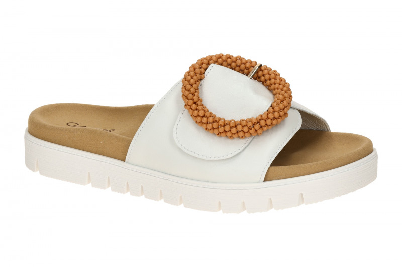 Gabor Pantolette weiß braun 83.745.21