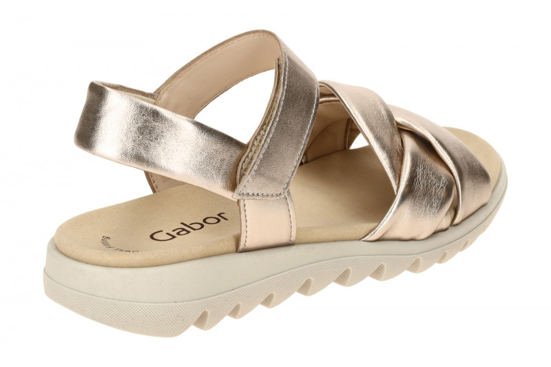 Gabor Fashion Sandale grau metallic gekreuzt 64.812.62