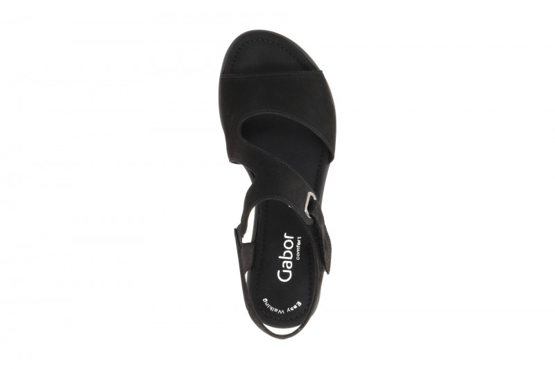Gabor comfort Sandale schwarz Nubuck 66.063.47