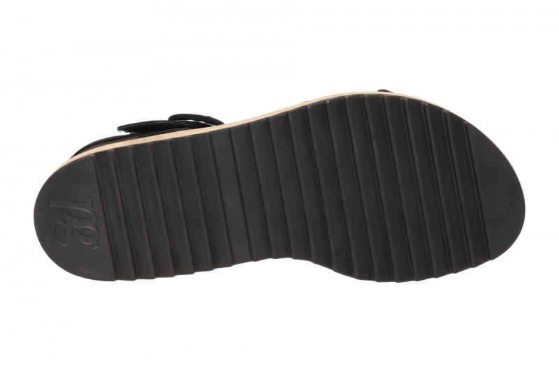 Paul Green Sandale schwarz Samt Velour 6105