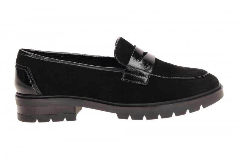 ARA Cambridge Slipper schwarz Velour Loafer 12-11229