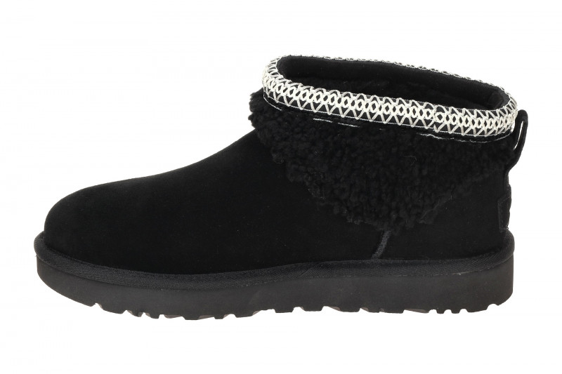 UGG Classic Ultra Mini Maxi Curly Stiefelette schwarz