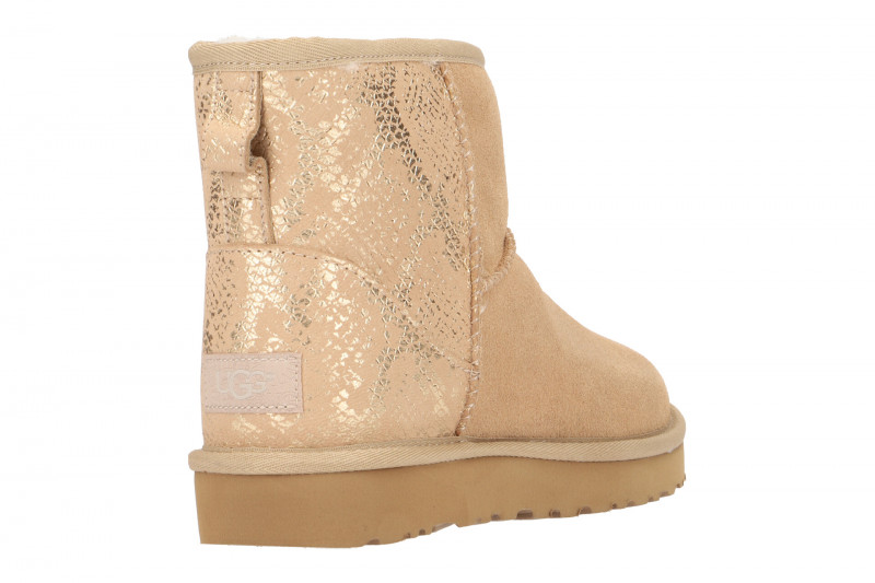 UGG Stiefel braun gold Classic Mini Metallic Snake