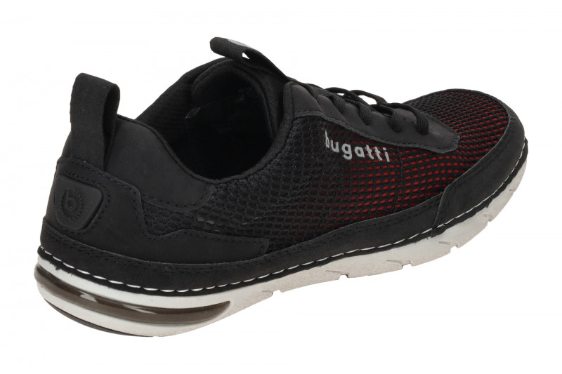 bugatti Glenans Schnür Schuhe Sneaker rot schwarz ASG04