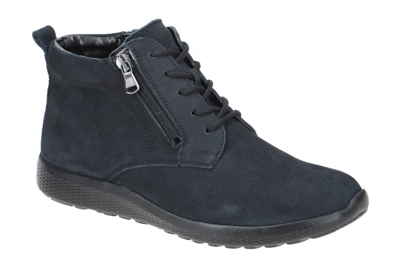 Waldläufer Ira Stiefelette blau M-Weite Nubuck