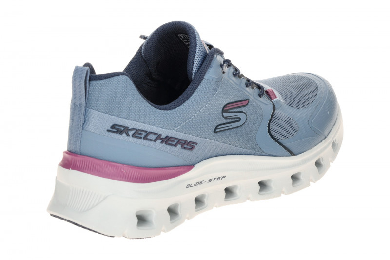 Skechers Glide Step Schuhe Slipper blau slate 150484