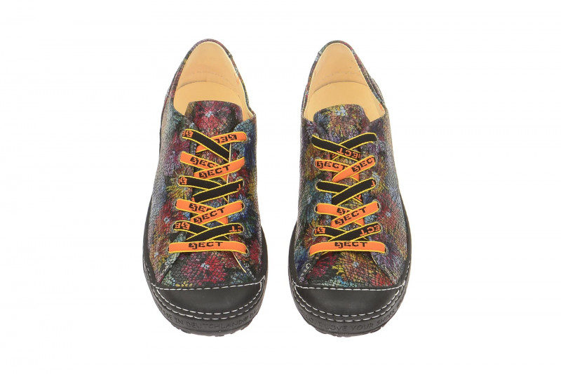 Eject Dass Schuhe schwarz Blumen 11207