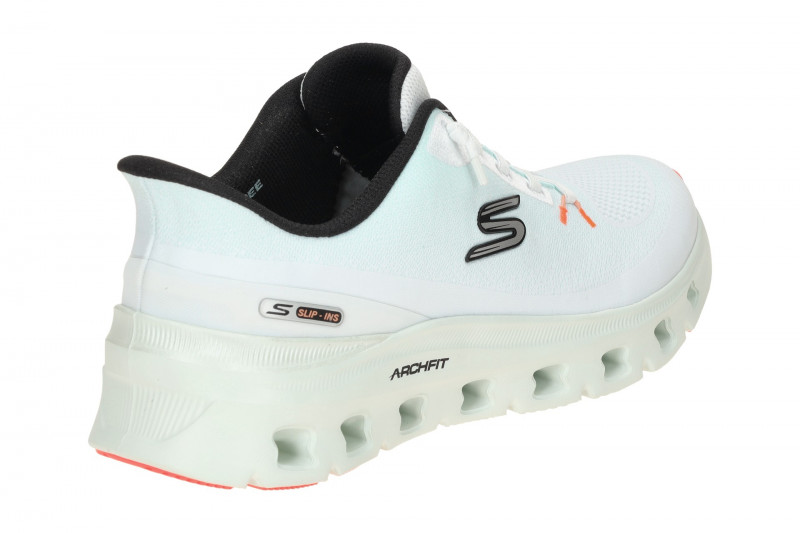 Skechers Arch Fit Damen Sneakers Schuhe blau weiß GLIDE STEP 150730