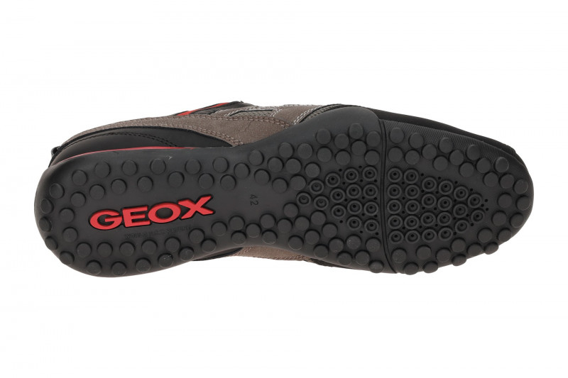 Geox Snake Sneaker Schuhe taupe Gummizug U4507C