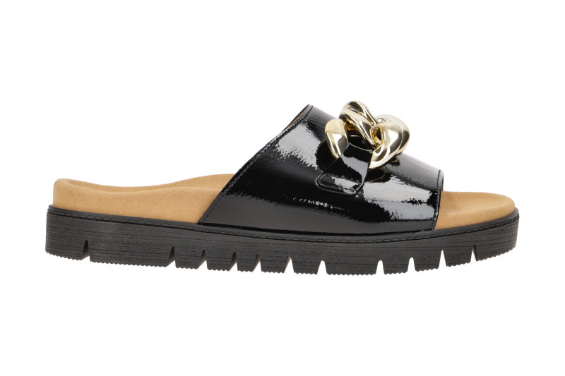 Gabor Glamour Pantolette schwarz Lack 83.743.97