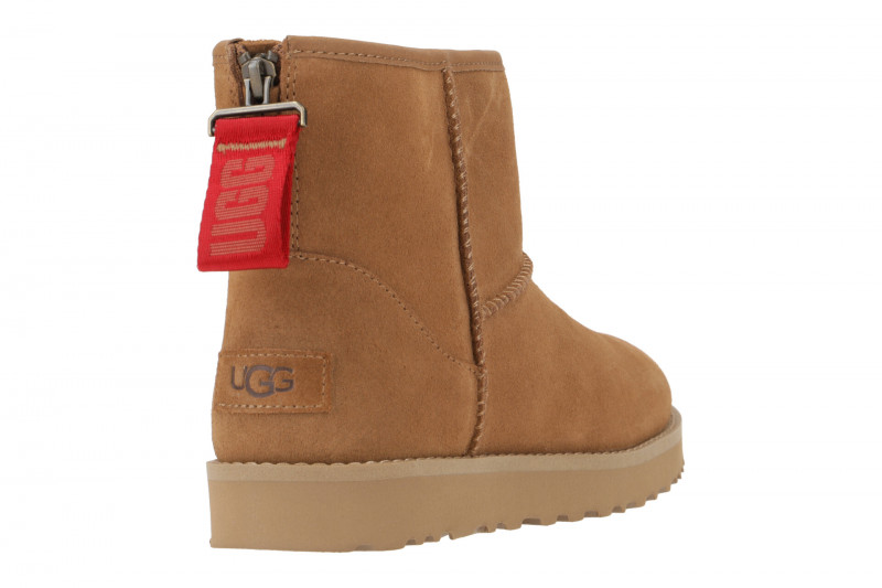 UGG Boots Classic Mini Logo Zip Stiefelette braun 1122671