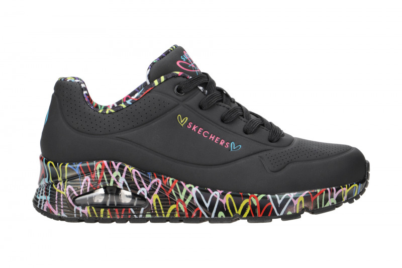 Skechers Uno Schuhe schwarz Lovewall 155506