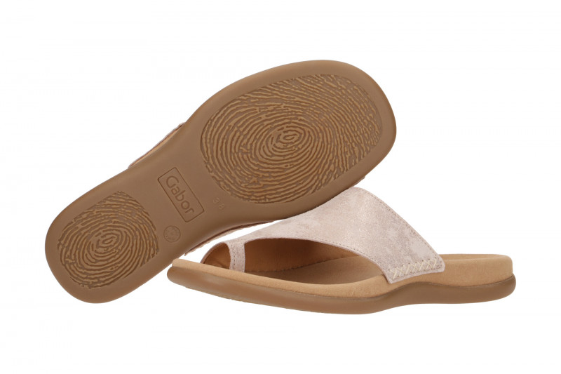 Gabor Zehentrenner Pantolette rosa metallic