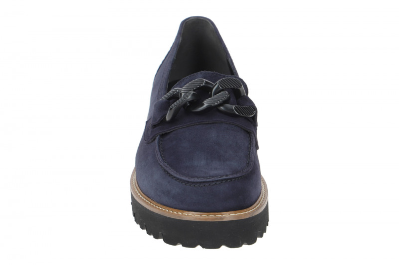 Gabor Fashion Schuhe Slipper blau Velour 75.240.36