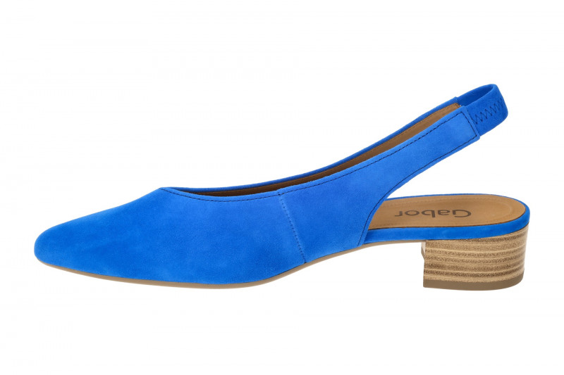 Gabor Sling Pumps blau cobalt Velour 61.520.18