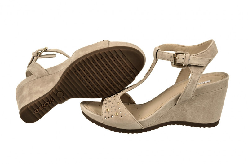Geox Rorie Keil Sandale beige