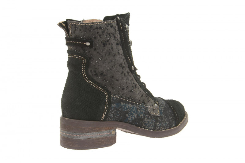 Charme Stiefelette schwarz grau 0822