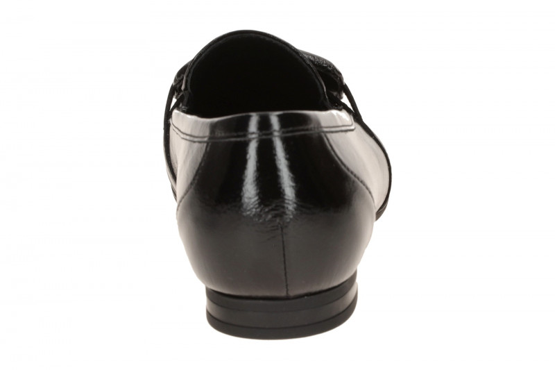 Gabor Schuhe Slipper schwarz Lack Loafer 3019.02