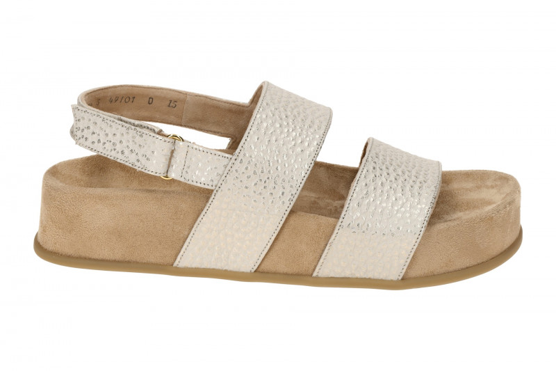 Paul Green Plateau Sandale grau gold metallic 6159