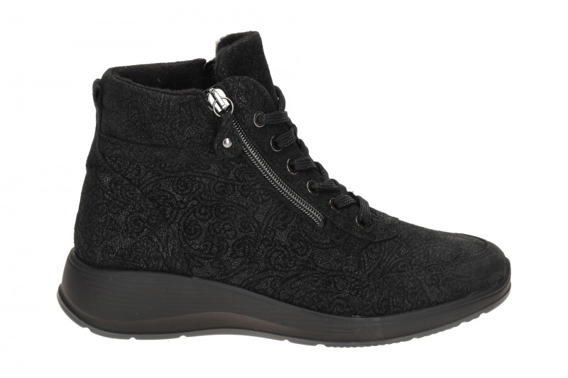 Waldläufer Kalea Stiefelette schwarz Glitzer K-Weite 698801