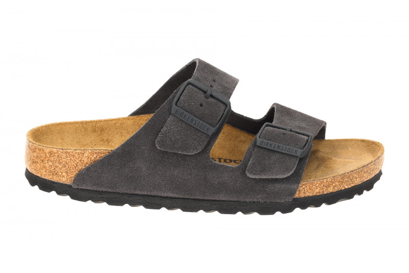 Birkenstock Arizona BS Pantolette dunkelgrau SCHMAL 1028592