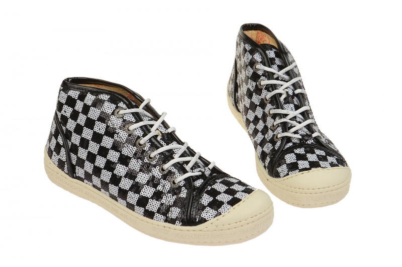 Eject Dass Stiefel schwarz weiß karo