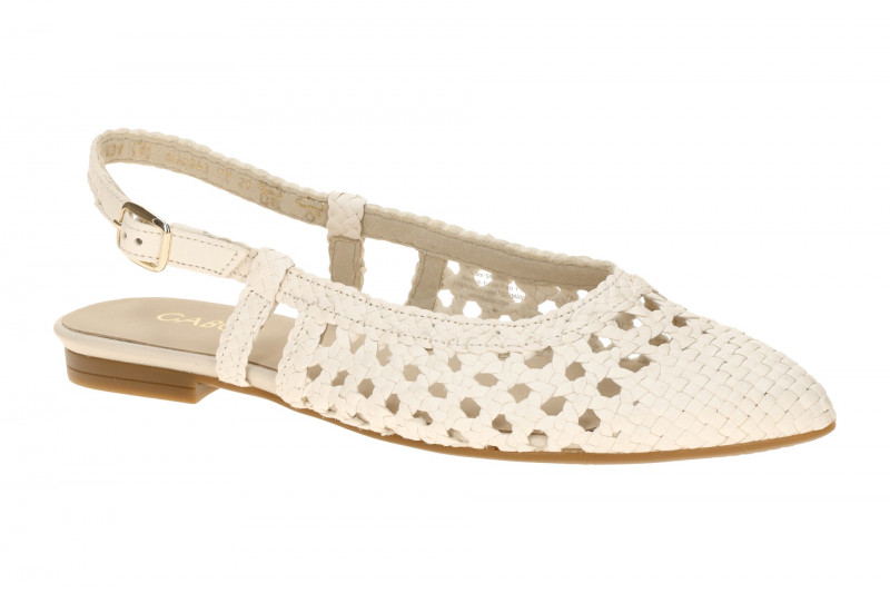 Gabor Sling Pumps creme weiß Flecht-Optik 81.631.21