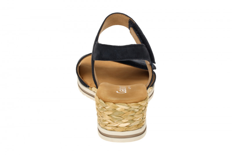 Gabor Comfort Keil Sandale blau Bast 42.773.46