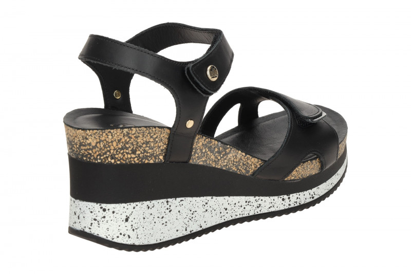Panama Jack Nica Sport B10 Keil Sandale schwarz Napa