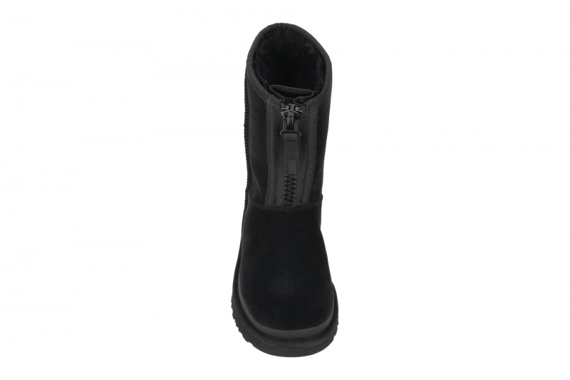 UGG CLASSIC SHORT ZIPPER TAPE LOGO Stiefel schwarz 1144035
