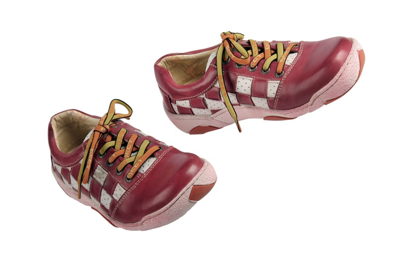 Eject Ice Schuhe rot weiß Karo 13527