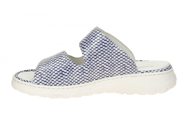 Waldläufer Joline Pantolette blau silber gemustert H-Weite 756501