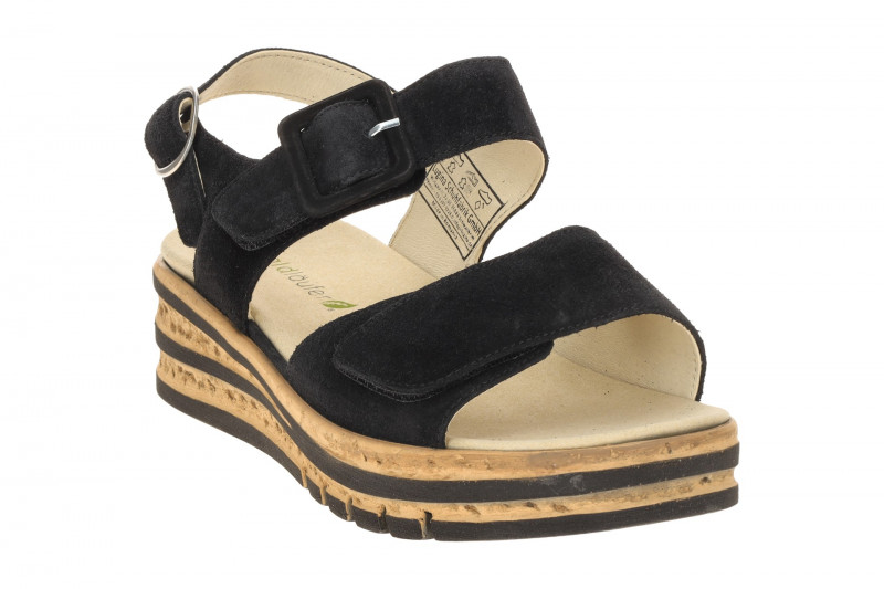 Waldläufer Arlene Plateau Sandale schwarz K-Weite 677001