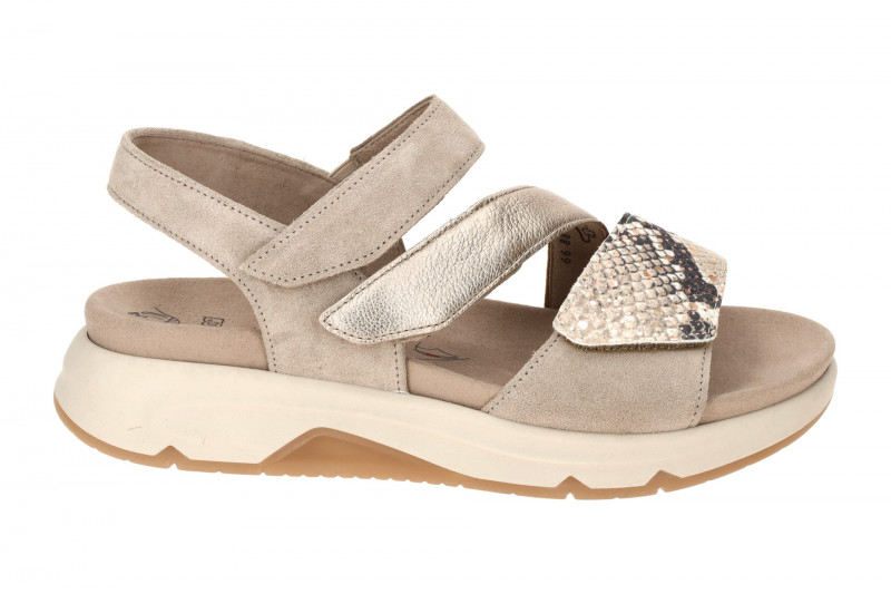 Gabor RollingSoft Sandale grau Snake metallic 66.882.63