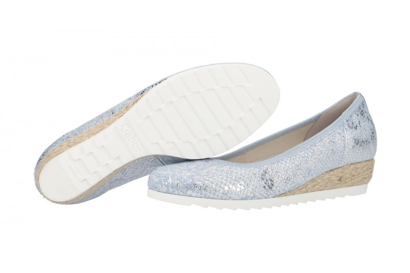 Gabor comfort Ballerinas blau silber