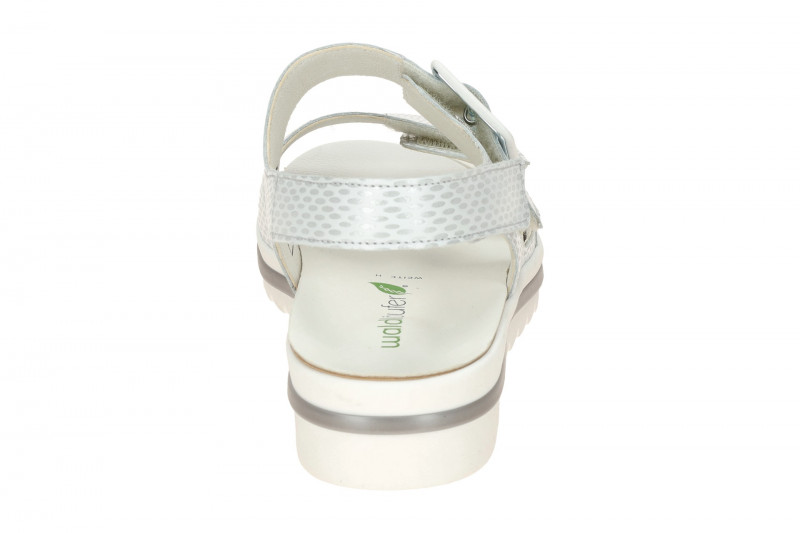 Waldläufer Hakura Sandale weiß silber Muster H-Weite 351013