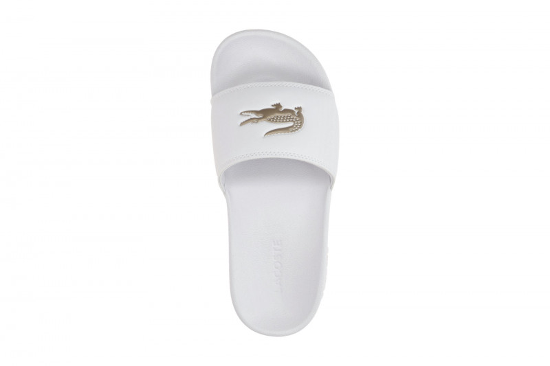 Lacoste Serve Slide Pantolette weiß Badelatschen 0003