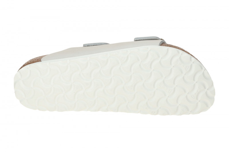 Birkenstock Arizona Pantolette weiß antique SCHMAL 1029253