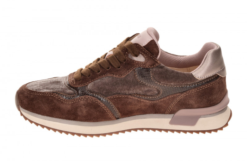 Gabor Schuhe Retro Sneakers braun Velour Samt 6002.03.003