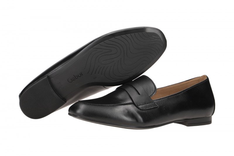 Gabor Schuhe Slipper schwarz Nappa 85.213.27