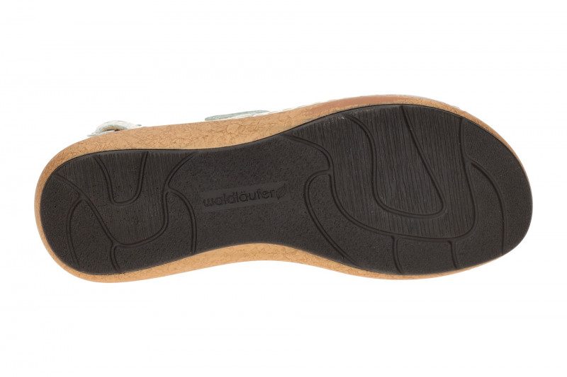 Waldläufer Heliett Sandale weiß silber K-Weite Glitzer 681003