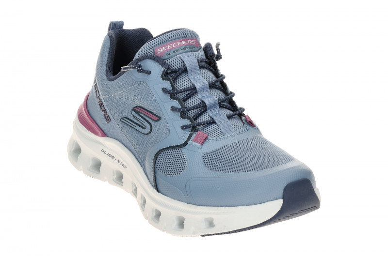 Skechers Glide Step Schuhe Slipper blau slate 150484