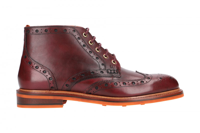 Gordon & Bros Harry Stiefelette rot bordo Rahmengenäht 5039-N