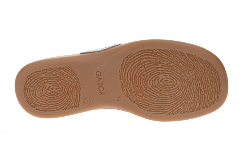 Gabor Zehentrenner Pantolette sky hellblau Lack 83.700.96