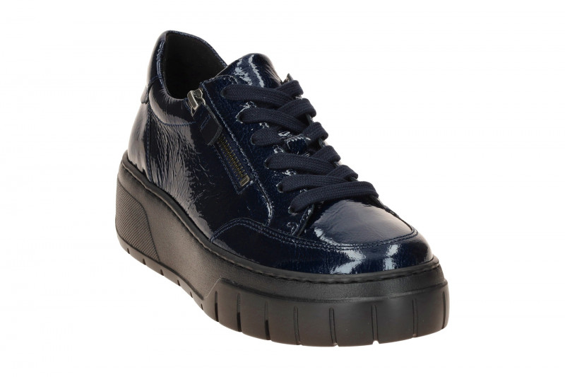 Gabor Schuhe Plateau Sneakers blau Lack 73.220.96