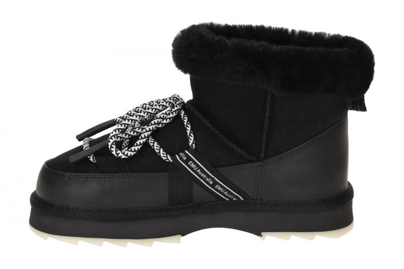 EMU Blurred Micro Boots Stiefeletten schwarz Schaffell Waterproof W13129