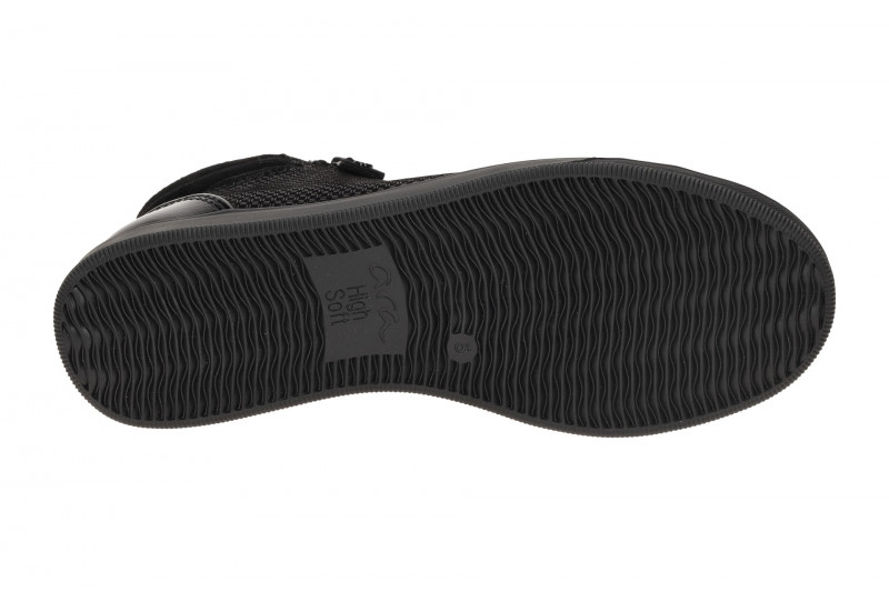 ARA Rom Schuhe Mid-Sneaker schwarz gemustert Lack 12-24499