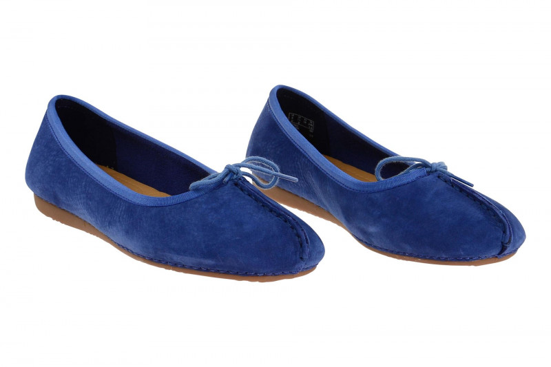 Clarks Freckle Ice Ballerina blau Nubuck